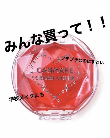 初投稿です！！よろしくお願いします🦖


CANMAKEのクリームチーク！！

プチプラなのにすんごいいい！！！
肌に自然に馴染んでくれて学校メイクにも向いてそう！！


オススメな使い方🤫

①薬指（