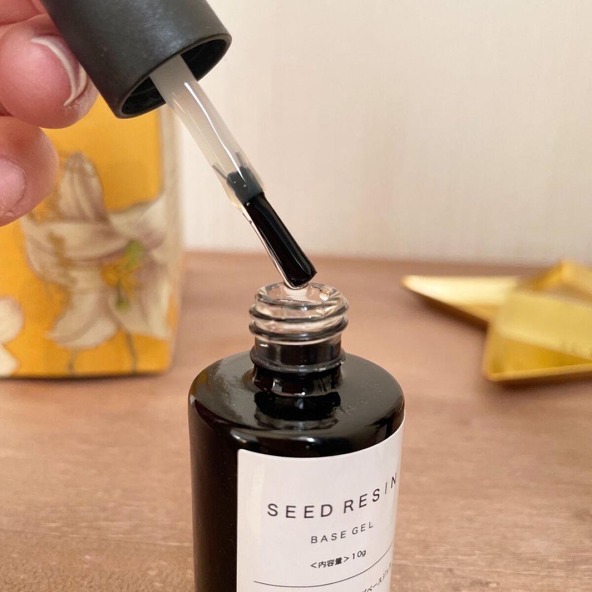 ノンワイプ トップジェル/SEED RESIN/ジェルネイルを使ったクチコミ(2枚目)