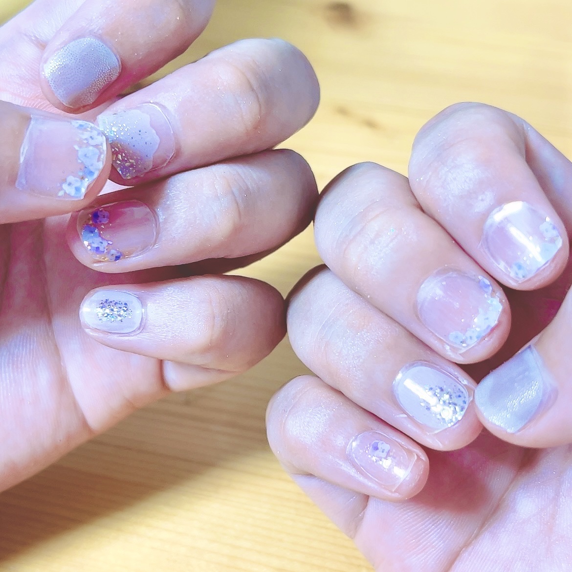 ジェルネイルシール/DAISO/ネイルシールを使ったクチコミ（1枚目）