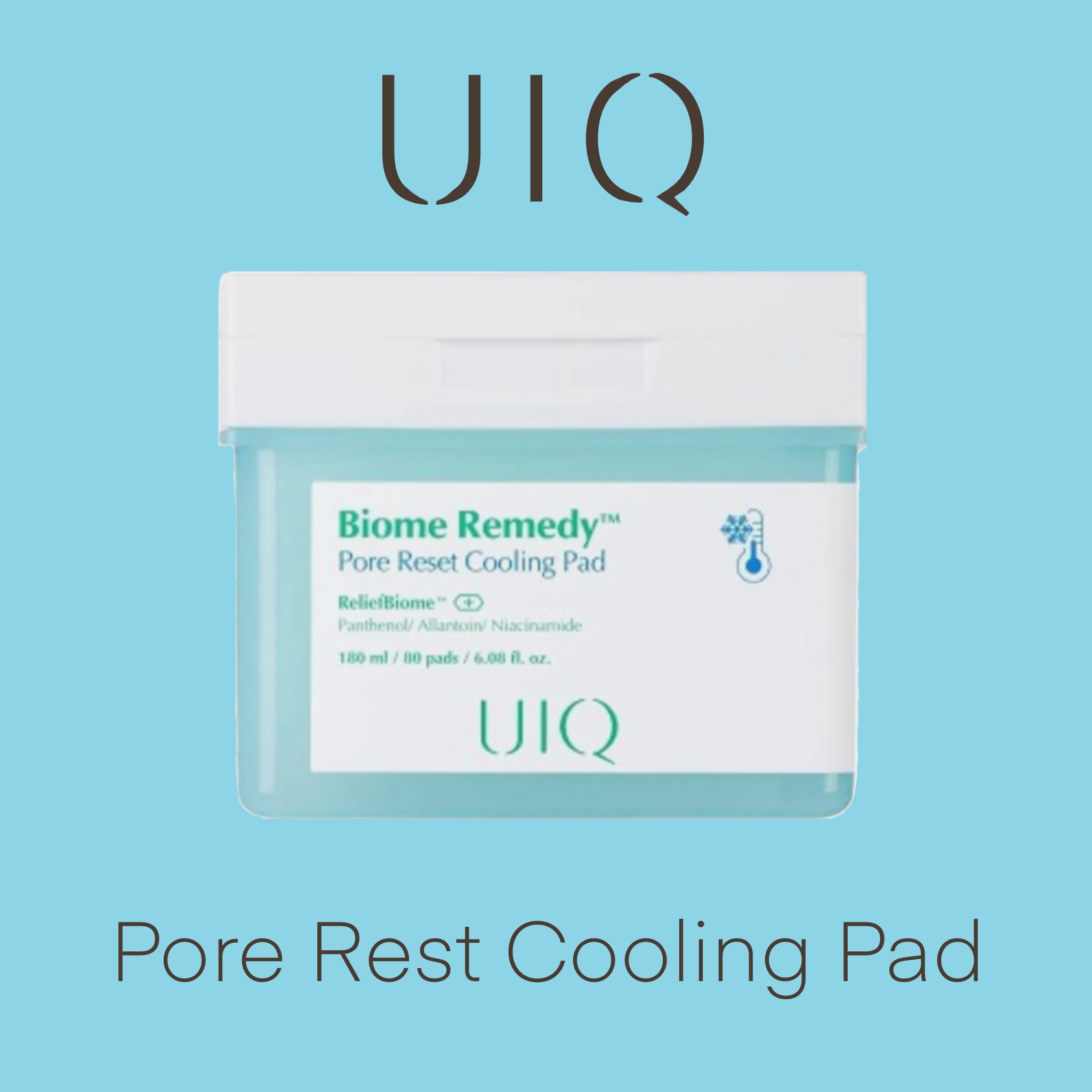 ”ひんやりパッドで毛穴をキュッ！“

UIQ | Pore Reset Cooling Pad

エッセンスひたひたのクーリングパッドは
80枚入りでたっぷり使えます！
パッドは薄めなので肌にピタッとくっつき
手でちぎって鼻や顎など細かいと
