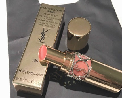 ルージュ ヴォリュプテ シャイン/YVES SAINT LAURENT BEAUTE/口紅を使ったクチコミ(2枚目)