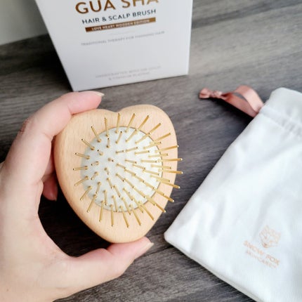 プレミアム FOX カッサ ウッド ミニハート ヘアブラシ/SNOW FOX SKINCARE/ヘアブラシを使ったクチコミ(3枚目)