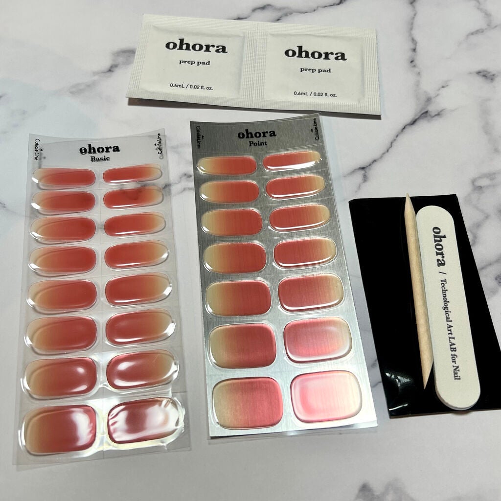 セミキュアジェルネイル(ハンド)/ohora/ネイルシールを使ったクチコミ(4枚目)