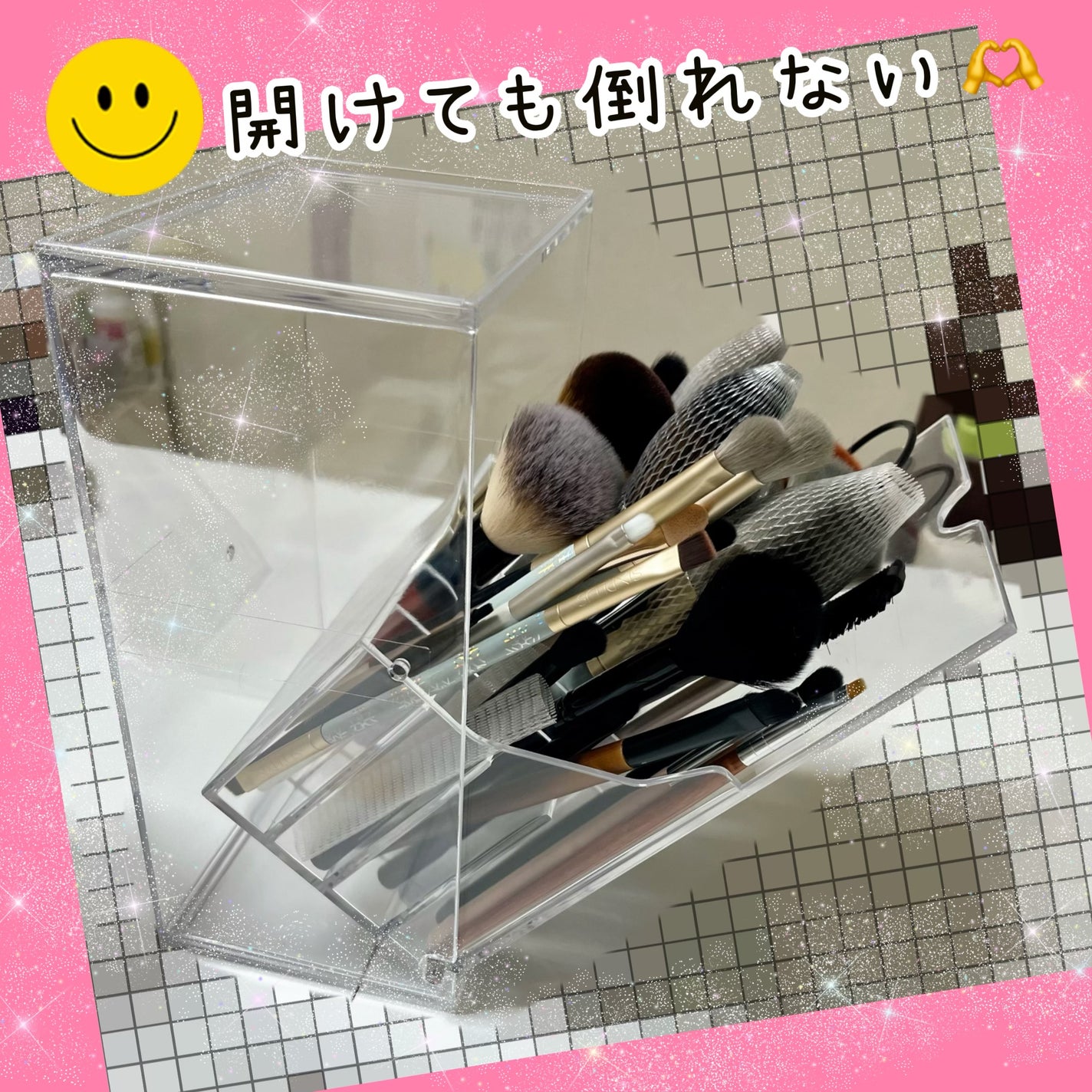 透明収納ケース/DAISO/その他化粧小物を使ったクチコミ(2枚目)