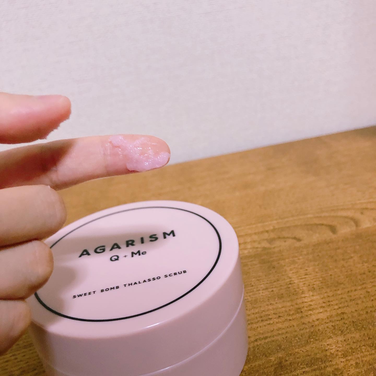 Q+Me スウィート ボム タラソ スクラブ/AGARISM/バスト・ヒップケアを使ったクチコミ（2枚目）