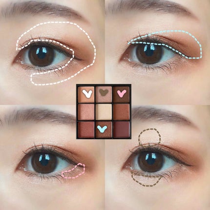 UR GLAM BLOOMING EYE COLOR PALETTE/U R GLAM/アイシャドウパレットを使ったクチコミ(2枚目)