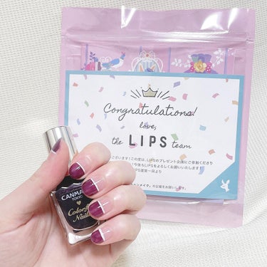 まめこ on LIPS 「CANMAKE新色でセルフ秋ネイル💜⁡こんにちは！まめこです•..」（2枚目）