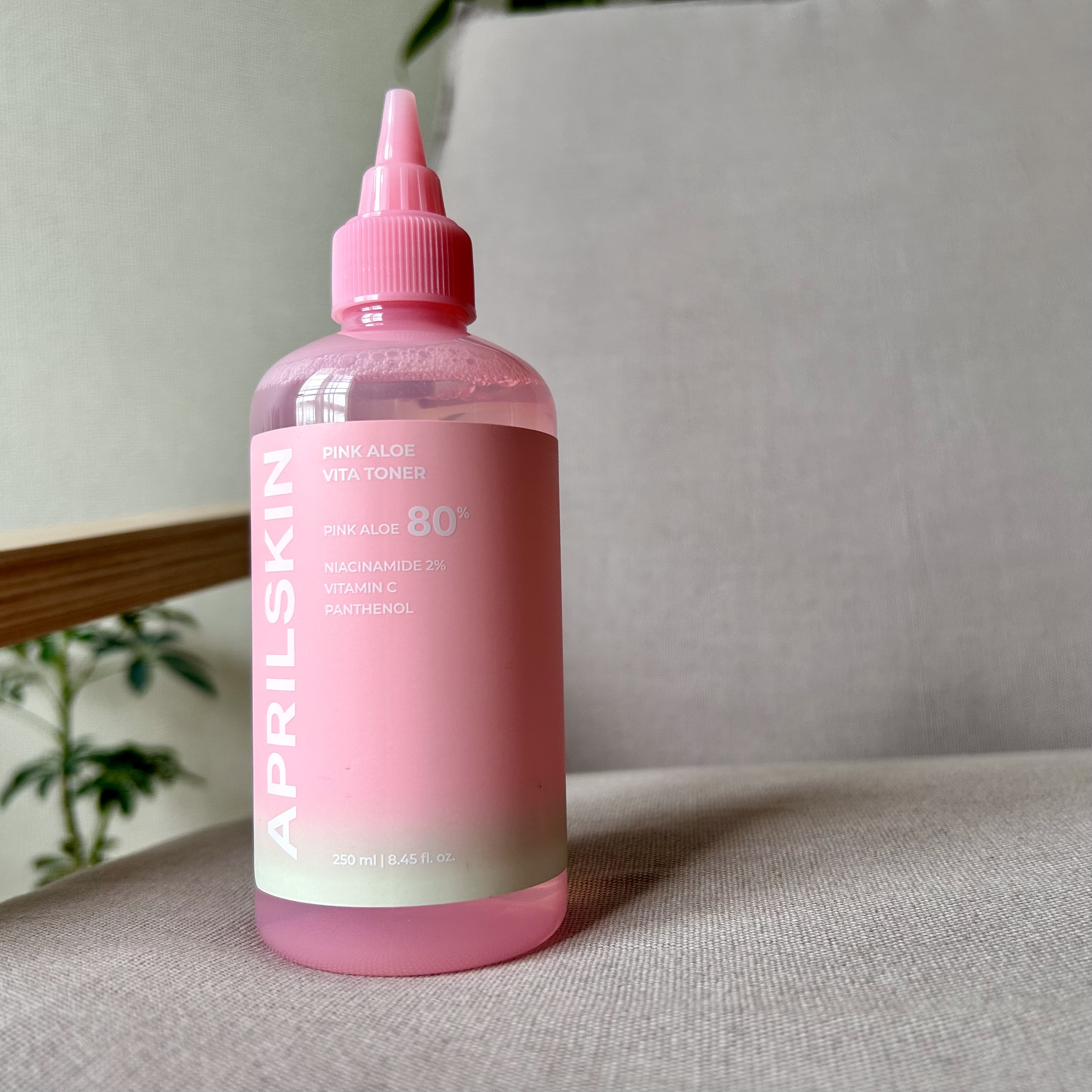 ピンクアロエビタトナー/APRILSKIN/化粧水を使ったクチコミ（1枚目）