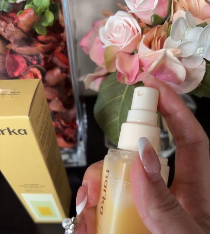 クリーミーベールヘアミスト サンセットハニー/narka/ヘアミストを使ったクチコミ(2枚目)