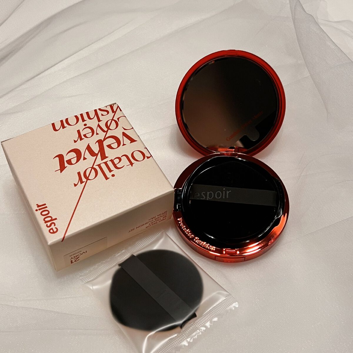 プロテーラービーベルベットカバークッション/espoir/クッションファンデーションを使ったクチコミ(2枚目)