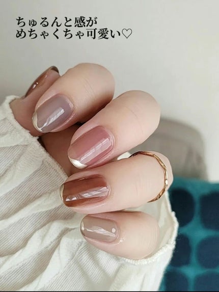 グロッシーコート/スキューズミー/オールインワンネイルを使ったクチコミ(3枚目)