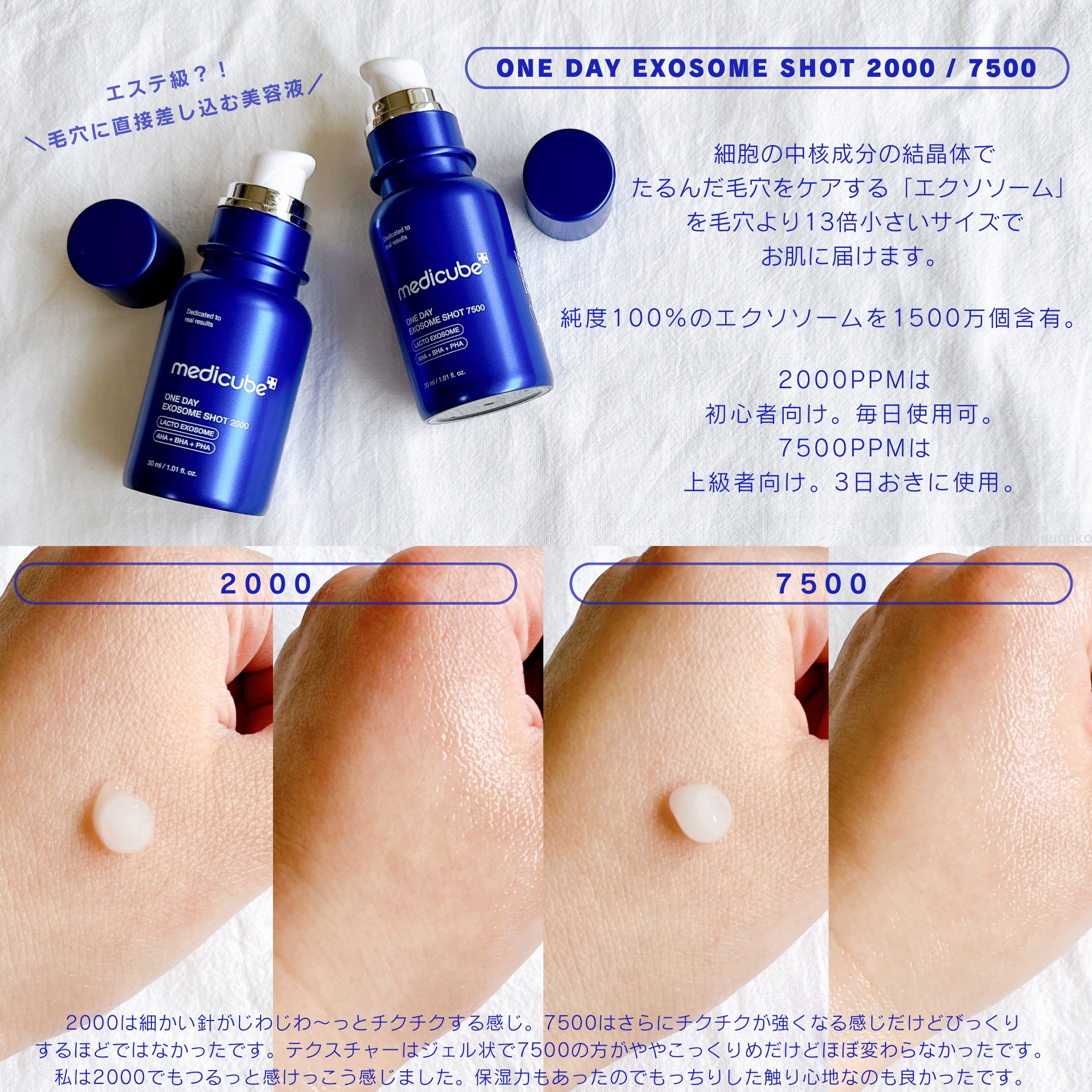 ゼロ1DAYエクソソームショット7500/MEDICUBE/美容液を使ったクチコミ（2枚目）