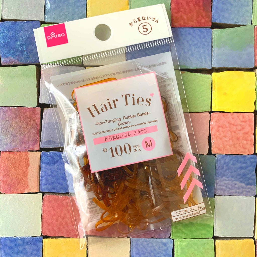 からまないゴム S ブラック/DAISO/ヘアアクセサリーを使ったクチコミ(1枚目)