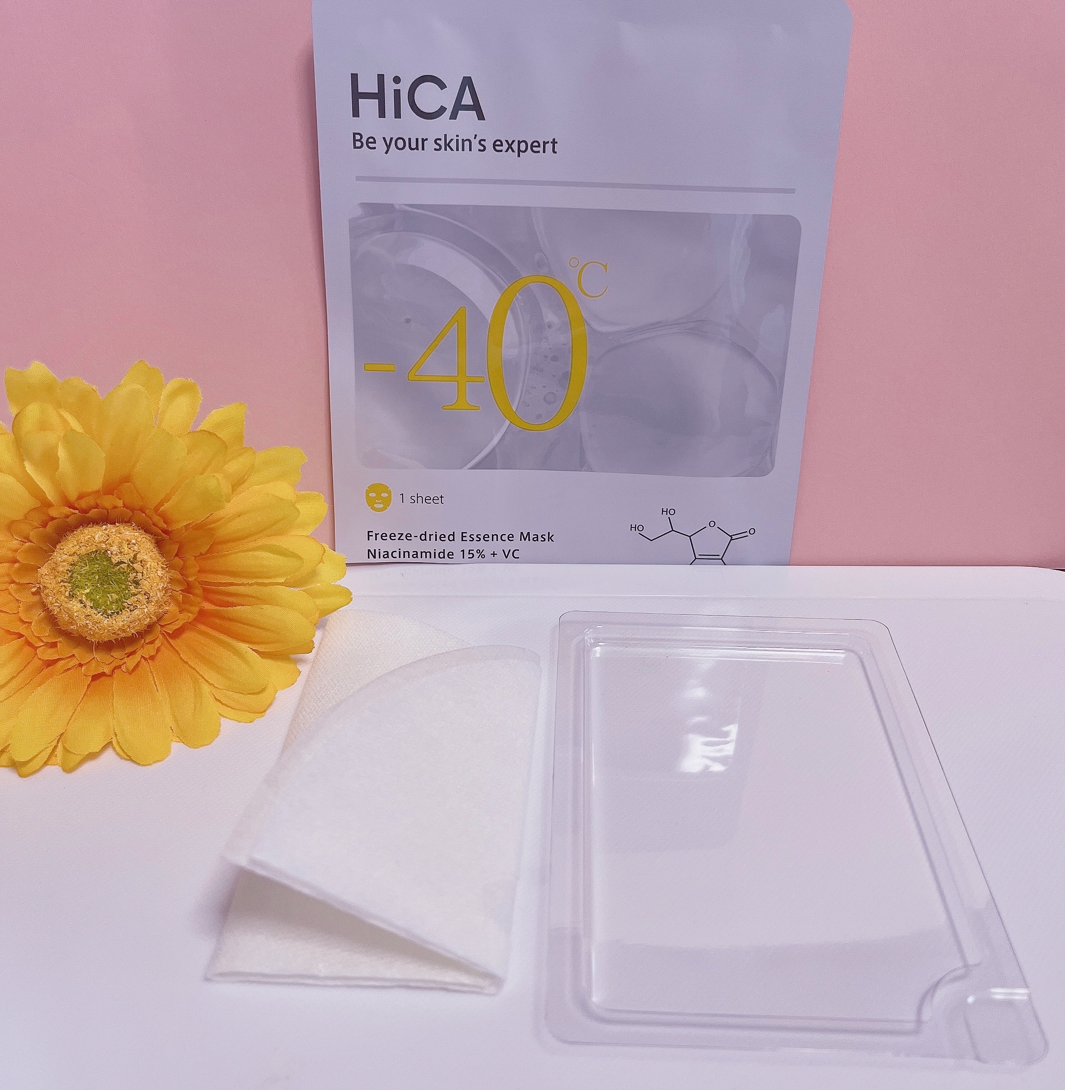 HiCA フリーズドライエッセンスマスク ナイアシンアミド15%+VC 4枚入/HiCA/シートマスク・パックを使ったクチコミ（2枚目）