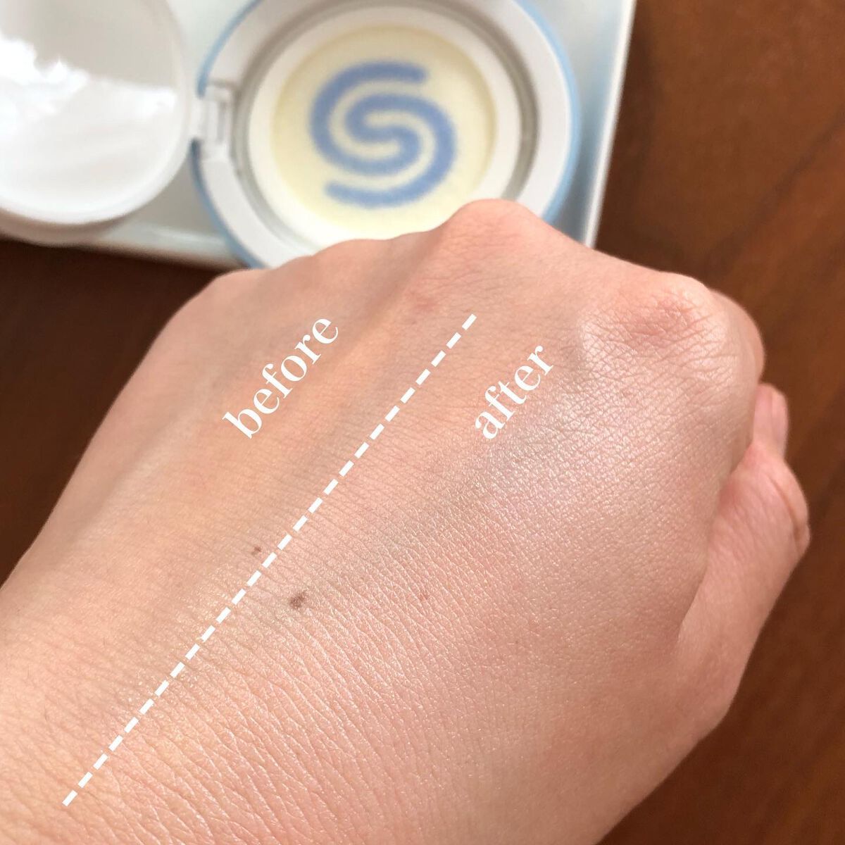 WHITE +UV CUSHION CREAM #COOL/G9SKIN/日焼け止めクリームを使ったクチコミ(2枚目)