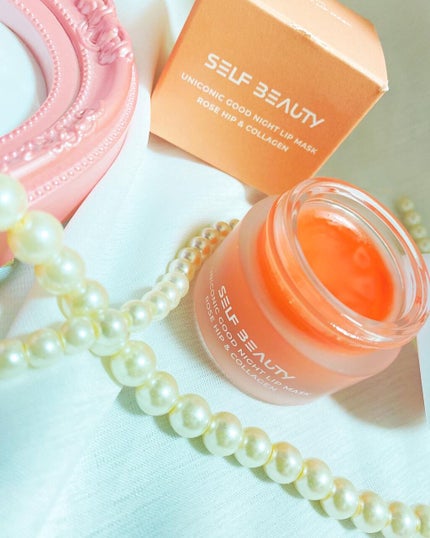 ユニコーングッドナイトリップマスク ローズヒップ&コラーゲン/SELF BEAUTY/リップマスクを使ったクチコミ(2枚目)
