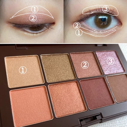 ウォーム メモリーズ アイシャドウパレット/RMK/アイシャドウパレットを使ったクチコミ(7枚目)