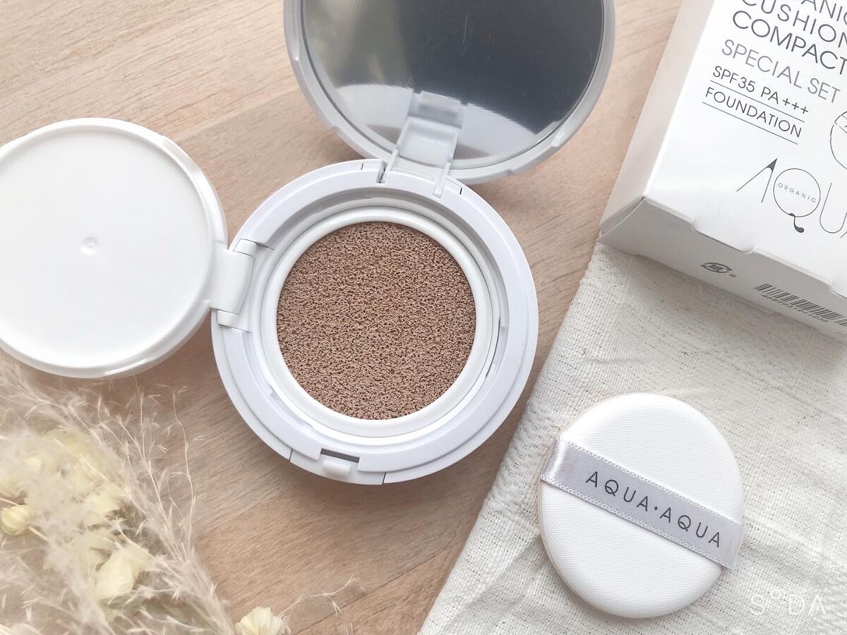 オーガニッククッションコンパクト/アクア・アクア/クッションファンデーションを使ったクチコミ(2枚目)