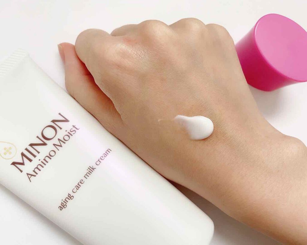 アミノモイスト エイジングケア ミルククリーム/ミノン/フェイスクリームを使ったクチコミ（3枚目）