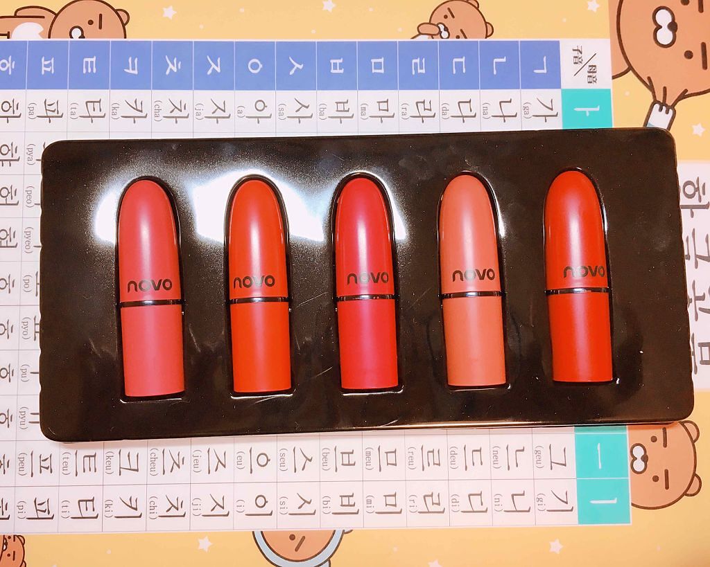 novo ミニリップ5本セット/NOVO/口紅を使ったクチコミ(2枚目)