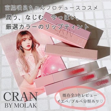 BLOOM JELLY TINT  02 Pink Petal/CRAN BY MOLAK /口紅を使ったクチコミ（1枚目）