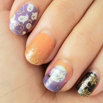 貼るジェルネイル/セリア/ネイルシールを使ったクチコミ(4枚目)