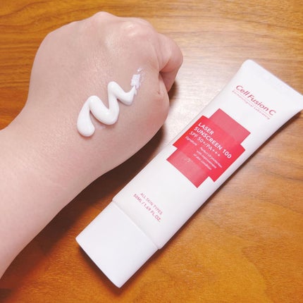 レーザーサンスクリーン 100/Cell Fusion C(セルフュージョンシー)/日焼け止めクリームを使ったクチコミ(2枚目)