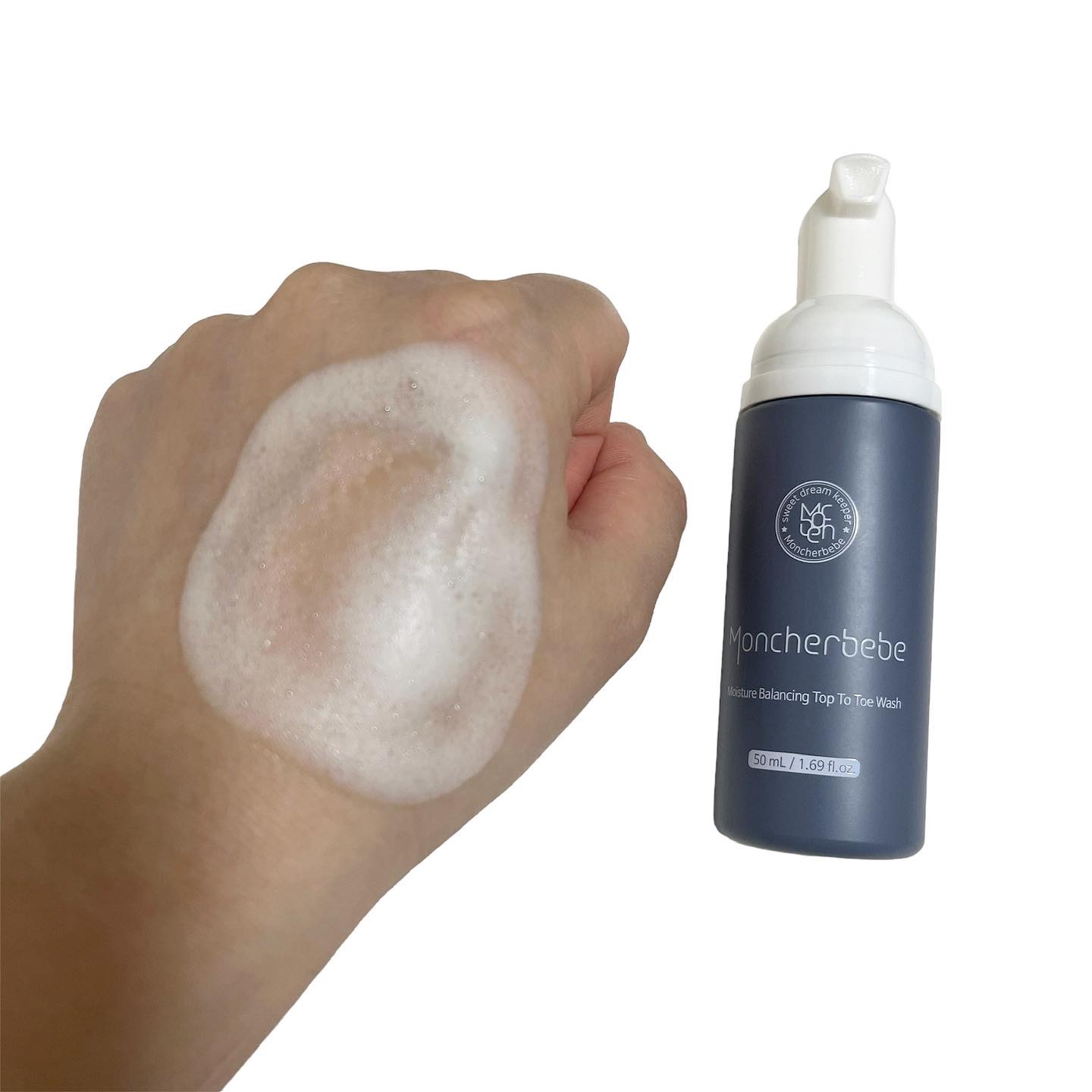 モイスチャーバランシングトップトゥートウウォッシュ/Moncher BeBe/泡洗顔を使ったクチコミ（3枚目）