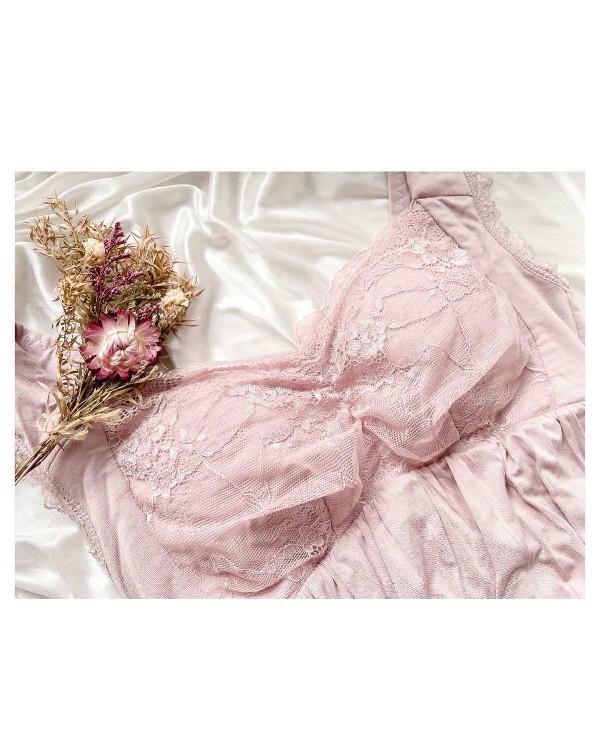 ナイトブラワンピース マキシ丈 《ラクシア for room》 スモークピンク/tu hacci/ナイトブラを使ったクチコミ(1枚目)