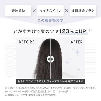 スクエアイオンブラシ/SALONIA/ヘアブラシを使ったクチコミ(2枚目)