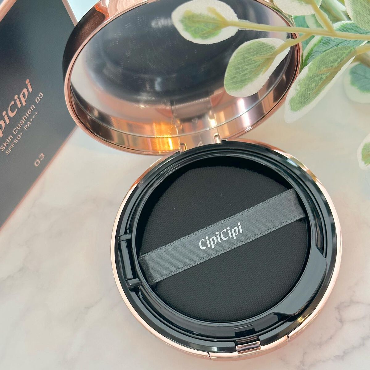 シピシピ フィットスキンクッション 03 ミディアムベージュ/CipiCipi/クッションファンデーションを使ったクチコミ（2枚目）
