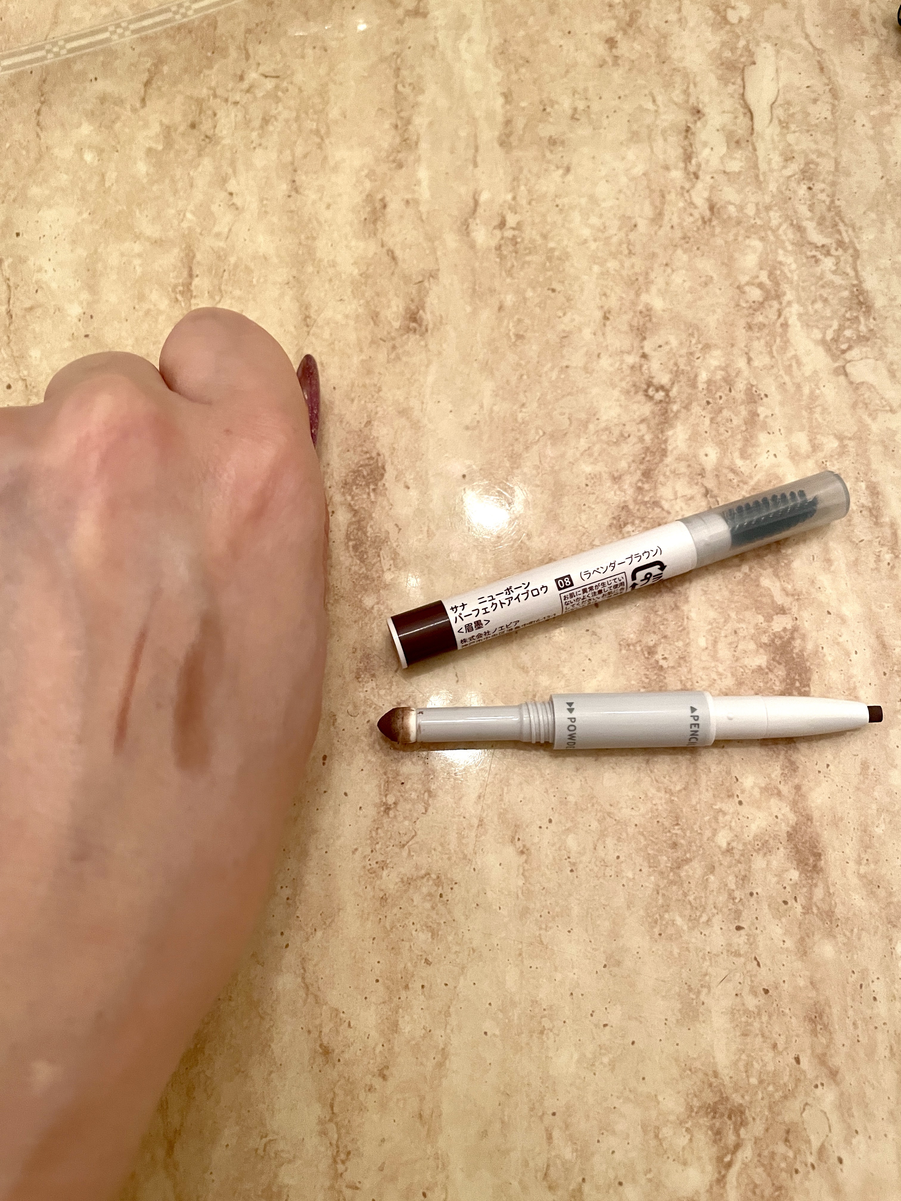 サナ ニューボーン パーフェクトアイブロウ 03 ナチュラルブラウン/サナ ニューボーン/アイブロウペンシルを使ったクチコミ（2枚目）