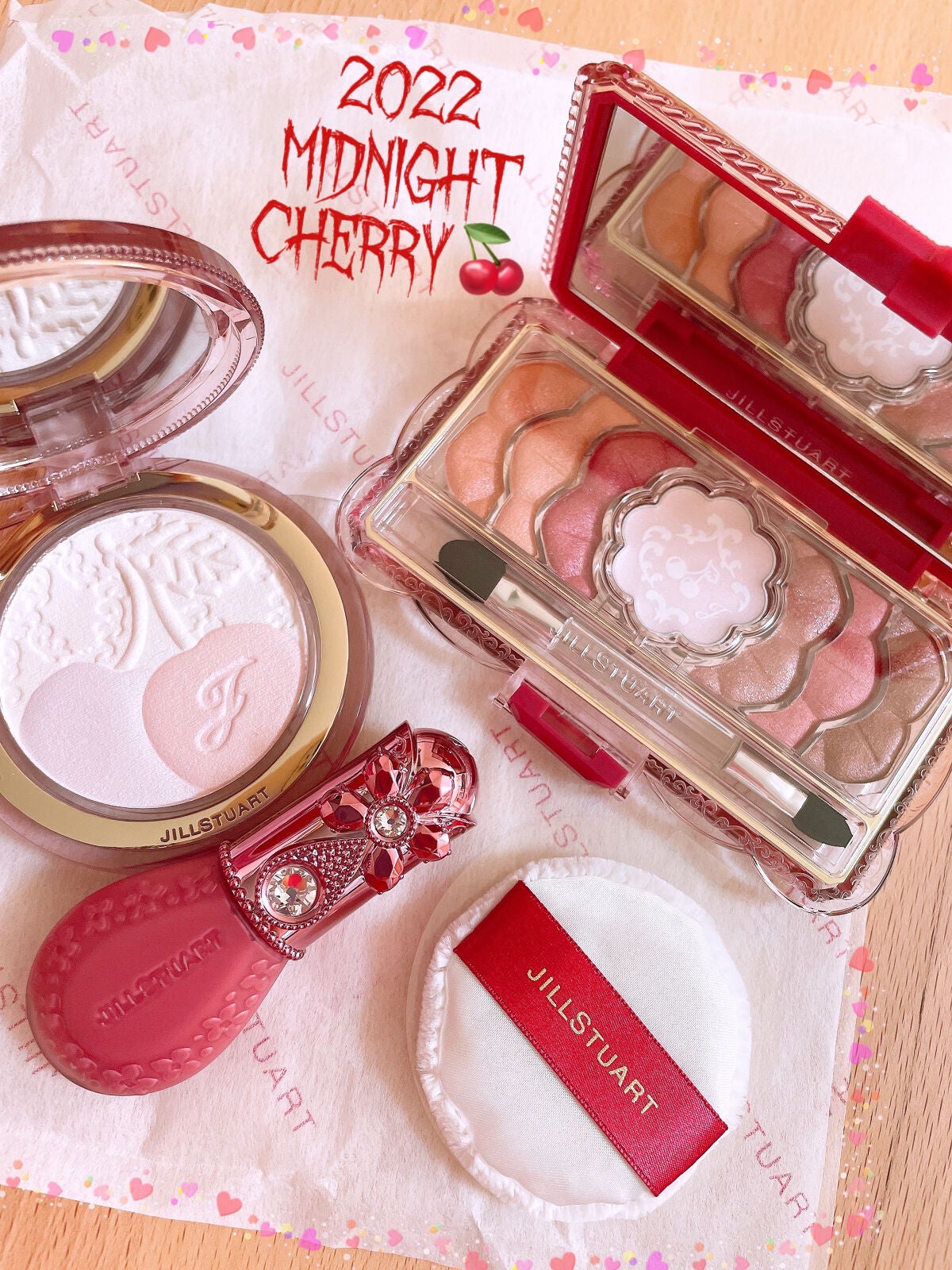 ジルスチュアート ミッドナイトチェリー コレクション/JILL STUART/メイクアップキットを使ったクチコミ(1枚目)