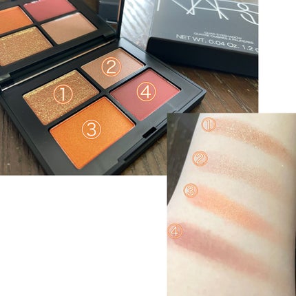 クワッドアイシャドー/NARS/アイシャドウパレットを使ったクチコミ(2枚目)