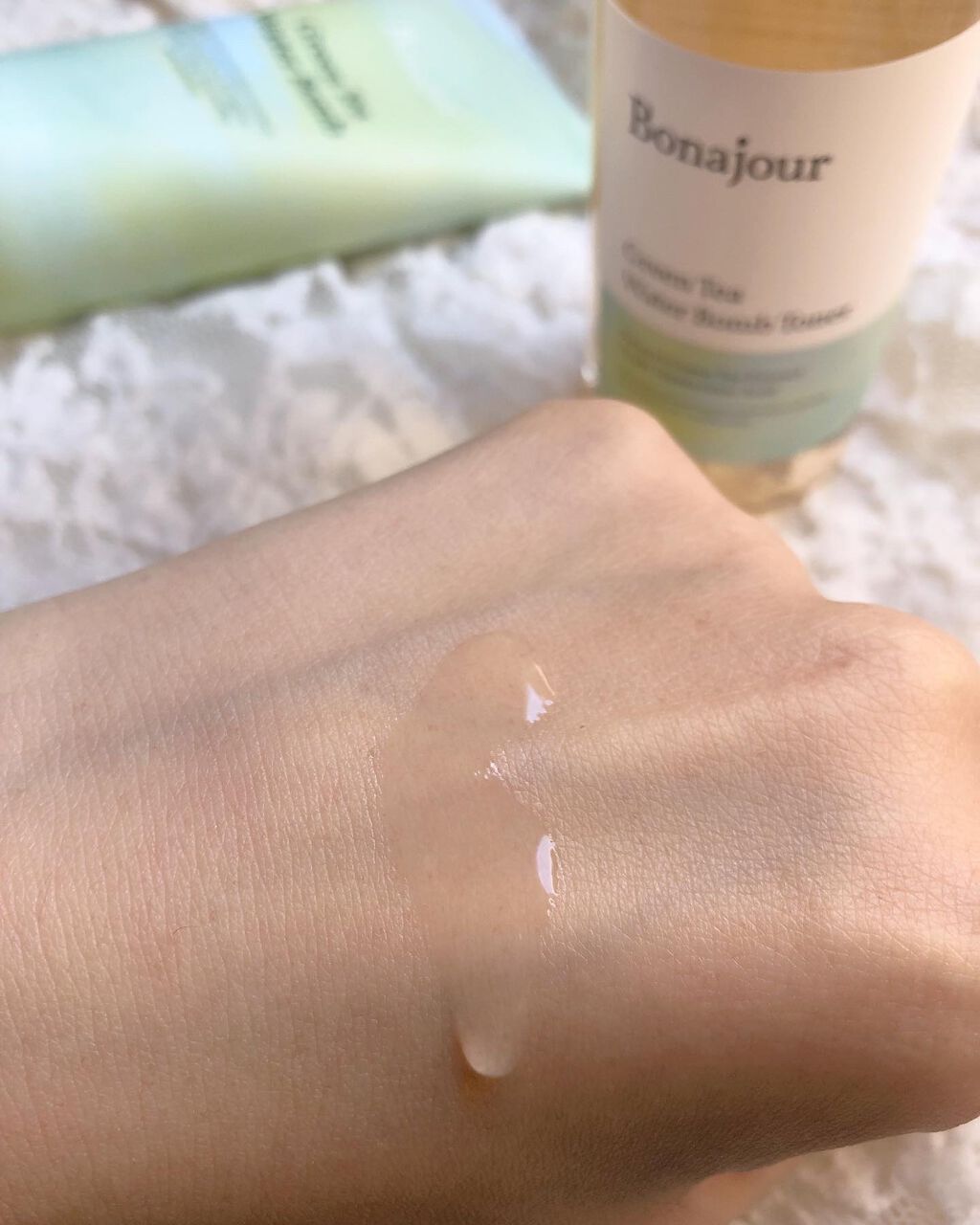 グリーンティーウォーターボム/Bonajour/フェイスクリームを使ったクチコミ（3枚目）