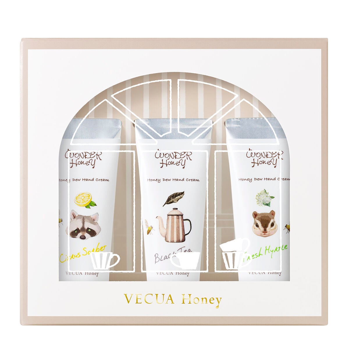 ワンダーハニー はちみつの森のハンドクリームギフト フレッシュトリオ VECUA Honey