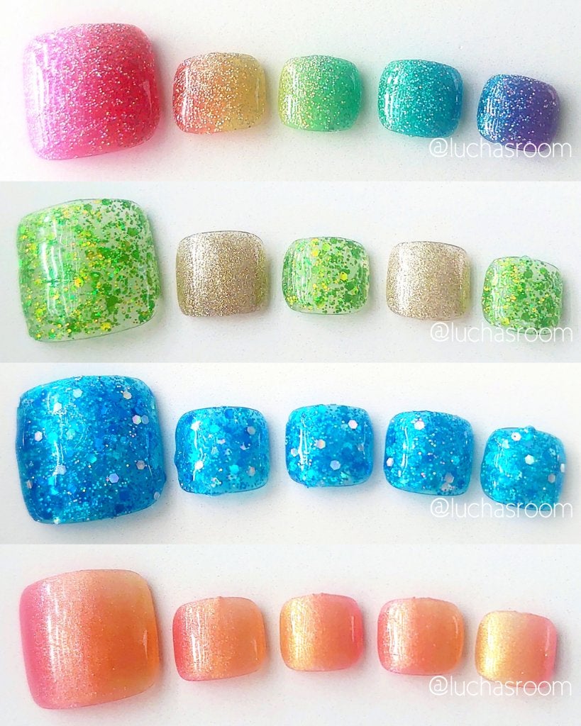 るか @luchasroom on LIPS 「この夏の新色で♡キラキラフットネイル👣✨クレヨンタッチミーの新..」(2枚目)