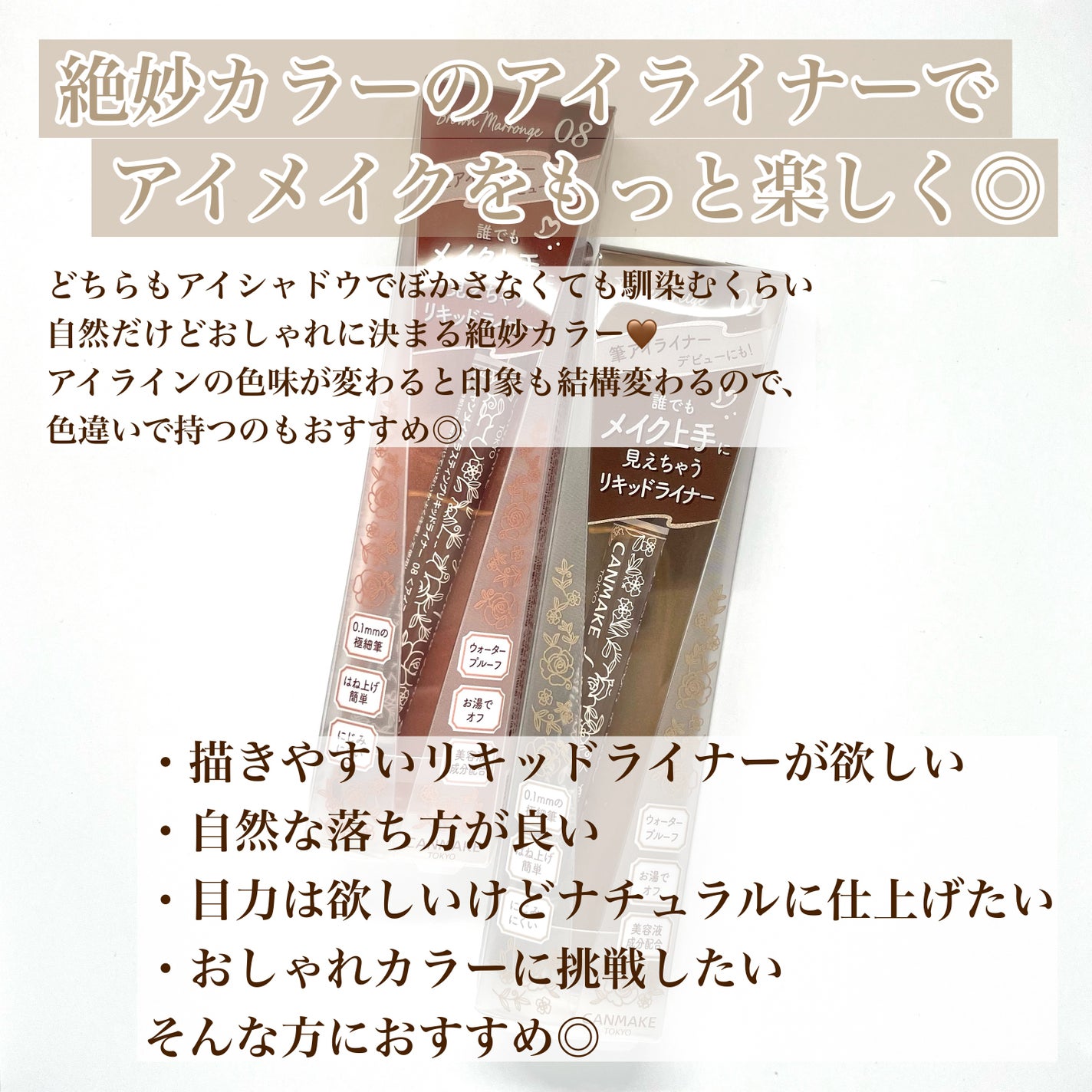 ラスティングリキッドライナー/キャンメイク/リキッドアイライナーを使ったクチコミ(8枚目)