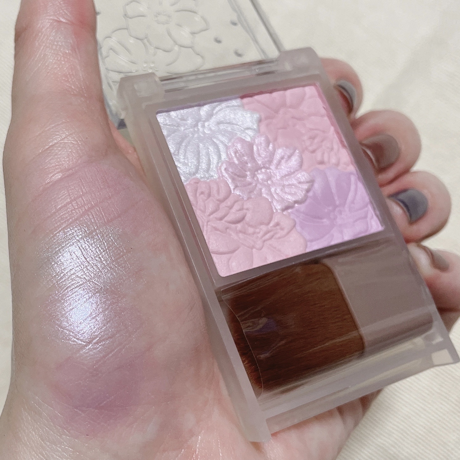 グロウフルールチークス（ブレンドタイプ）/キャンメイク/パウダーチークを使ったクチコミ（3枚目）