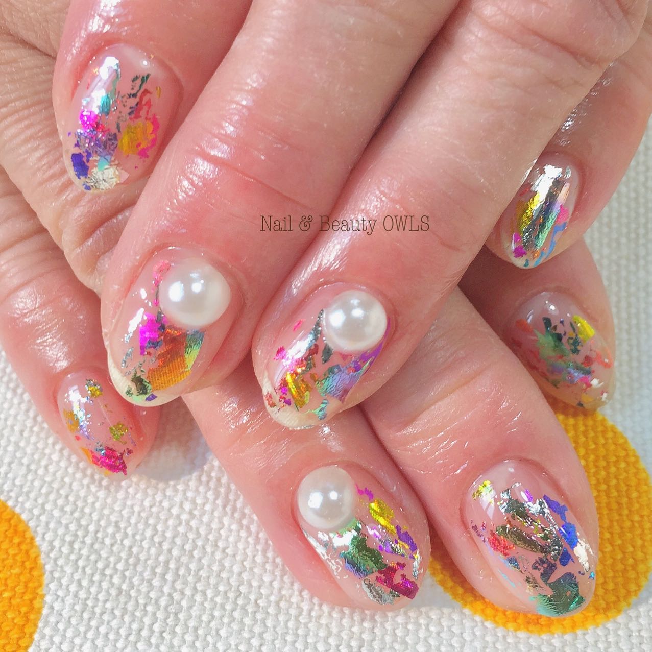 #カラフルネイル,#個性的ネイル,#個性派ネイル,#シンプルネイル,#ホイルネイルのネイルデザイン