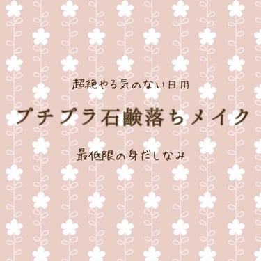 プチプラで石鹸落ちメイク

すごーくやる気のない日って誰にでもあると思います。でもそういう日でもコンビニなり行かなきゃいけなかったりする訳ですよ…
そんな日にやる石鹸落ちメイクを紹介したいと思います！
