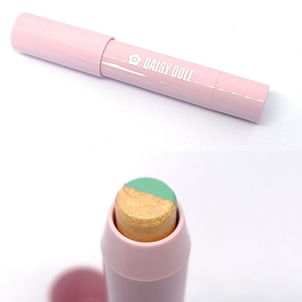 デュアル カラー スティック G-01（エメラルドグリーン）/DAISY DOLL by MARY QUANT/スティックアイシャドウを使ったクチコミ（2枚目）