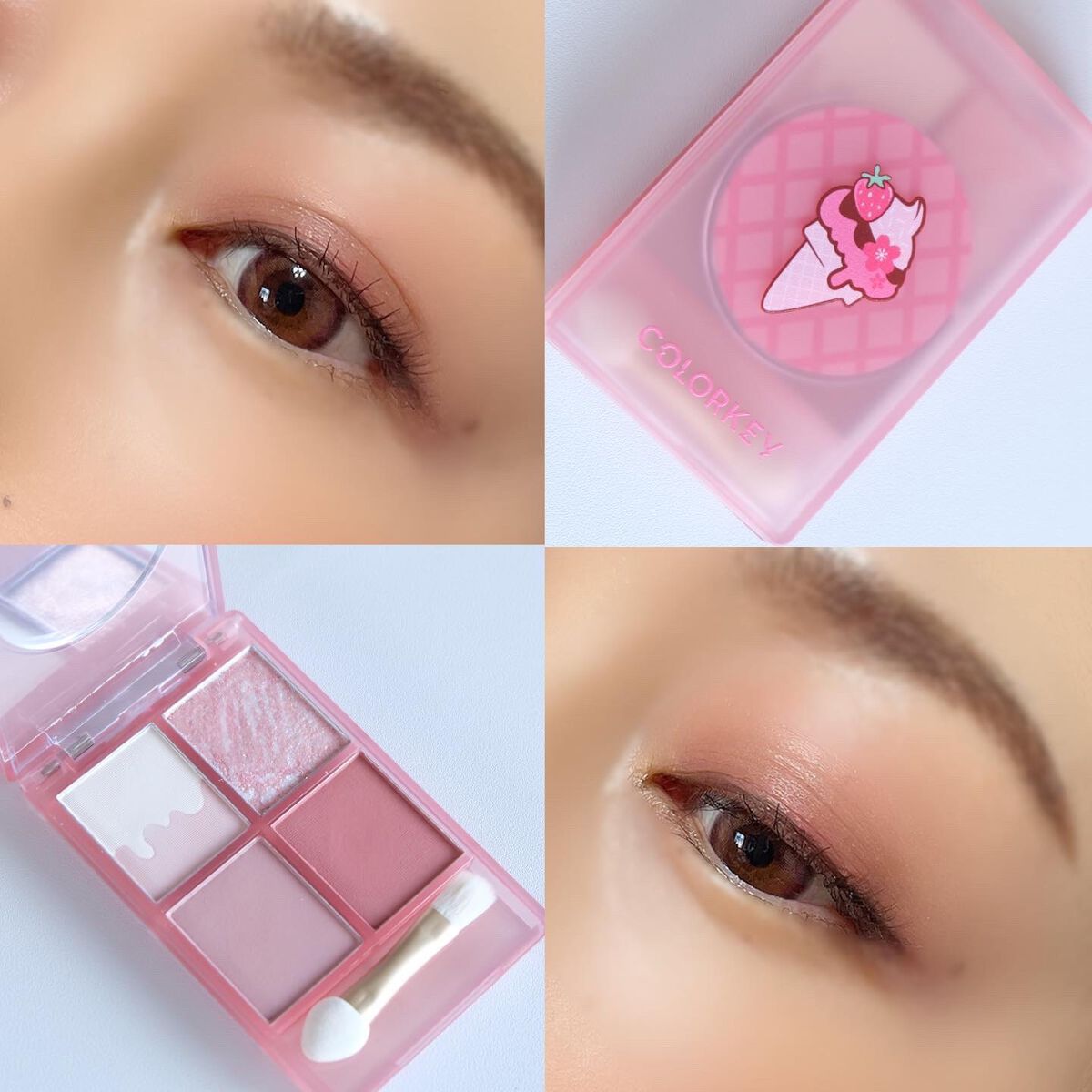 四色アイシャドウパレット/COLORKEY/アイシャドウパレットを使ったクチコミ(4枚目)