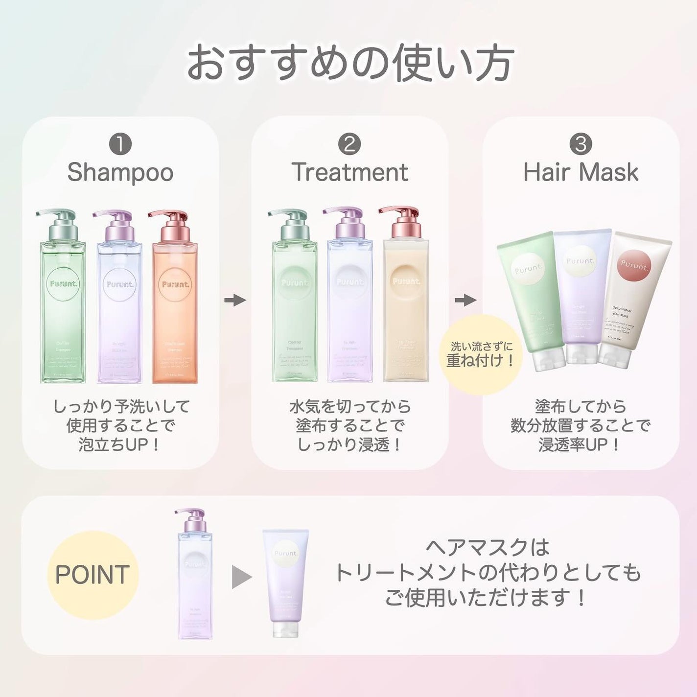 プルント ディープリペアリッチ美容液ヘアマスク/Purunt./ヘアマスク・ヘアパックを使ったクチコミ(3枚目)