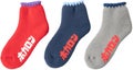 ホカロン ルームソックス 3足セット Red×Navy×Gray