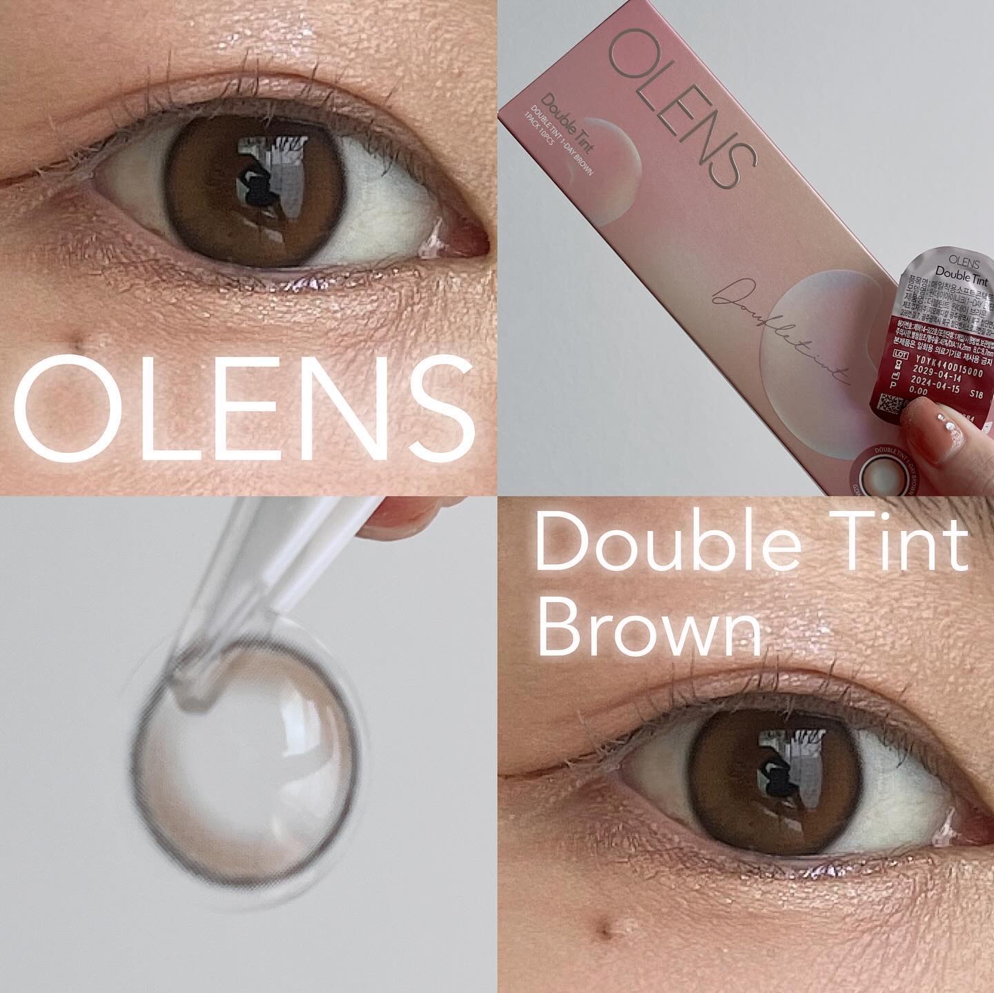 Double Tint 1day ブラウン/OLENS/カラーコンタクトレンズを使ったクチコミ（1枚目）