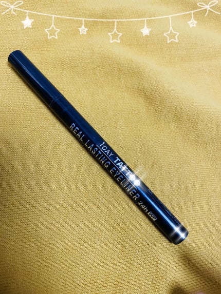 リアルラスティングアイライナー24hWP SB スーパーブラック/K-パレット/リキッドアイライナーを使ったクチコミ(1枚目)