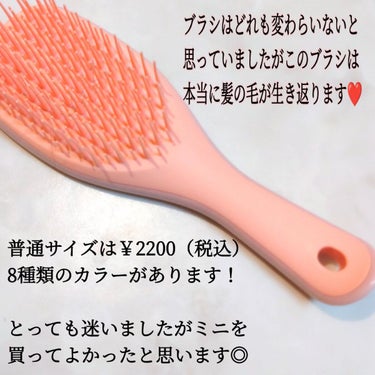 タングルティーザー ザ・アルティメットディタングラー ミニ ピーチフロスト/TANGLE TEEZER/ヘアブラシを使ったクチコミ（2枚目）