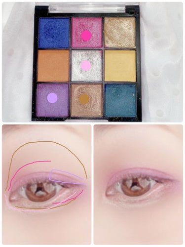 UR GLAM　BLOOMING EYE COLOR PALETTE/U R GLAM/アイシャドウパレットを使ったクチコミ（2枚目）