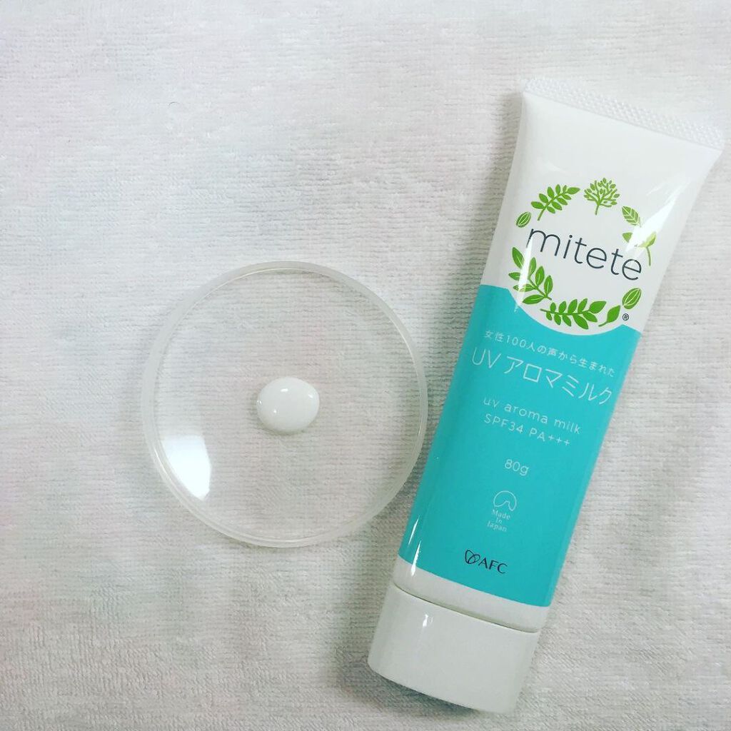 mitete UVアロマミルク /エーエフシー/日焼け止めミルクを使ったクチコミ(2枚目)